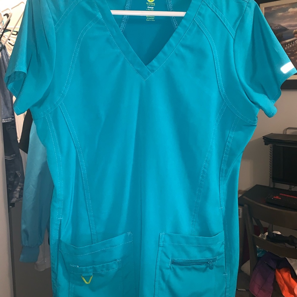 Teal scrub top